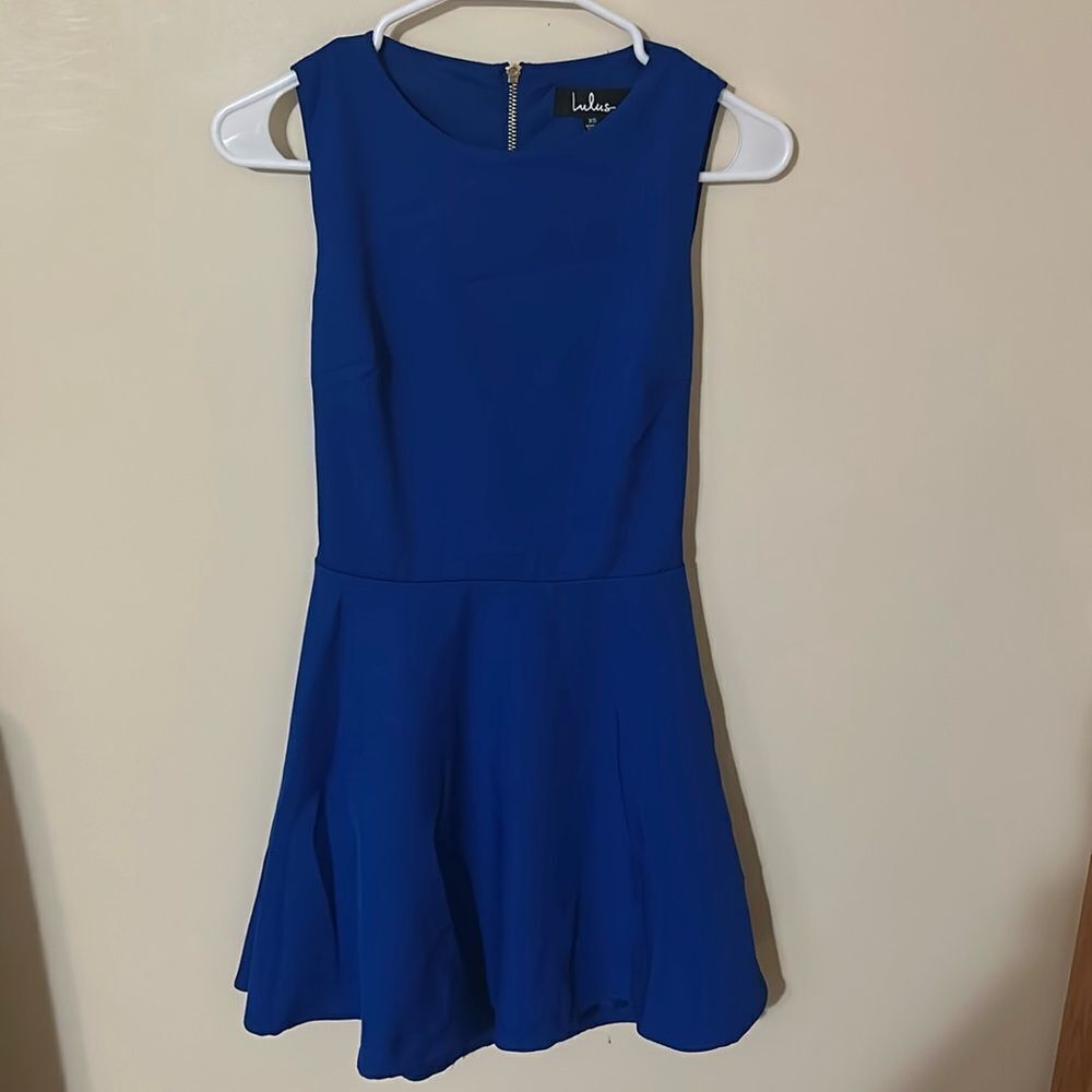 LULUS Royal Blue Mini open back Dress